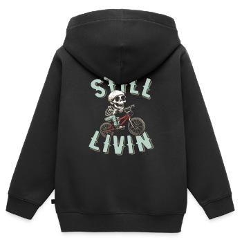 Bmx Bmx Biker - Kinder Premium Organic Zip Hoodie - Schwarz - Hinten - AI Model Kid Male (0cm)