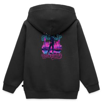 Minigolf-Krieger - Kinder Premium Organic Zip Hoodie - Schwarz - Hinten - AI Model Kid Male (0cm)