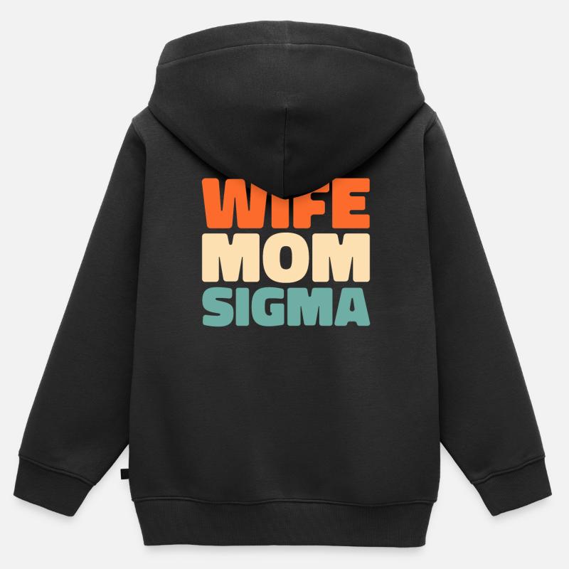 Sororité Soroitas Sigma Mama - Sweat Premium à capuche zippé enfant bio - noir