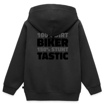 Mx Motocross Dirt Bike - Kinder Premium Organic Zip Hoodie - Schwarz - Hinten - AI Model Kid Male (0cm)