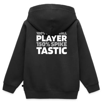 Volleyball Volleyballer - Kinder Premium Organic Zip Hoodie - Schwarz - Hinten - AI Model Kid Male (0cm)