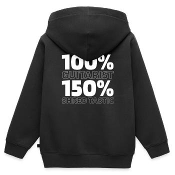 E Gitarre Elektrogitarre - Kinder Premium Organic Zip Hoodie - Schwarz - Hinten - AI Model Kid Male (0cm)