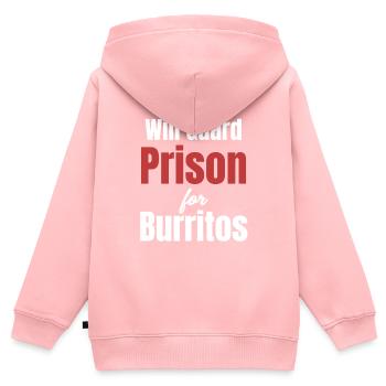 Wird Gefängnis Für Burritos Bewachen Lustiger - Kinder Premium Organic Zip Hoodie - Rosa - Hinten - AI Model Kid Female (0cm)