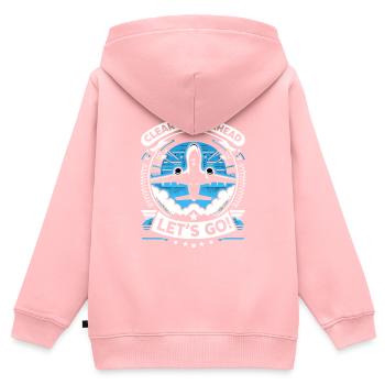 Air Traffic Controller Aircraft Flight Service - Kids Premium Organic Zip-up Hoodie - rose - Back - AI Model Kid Female (0cm)