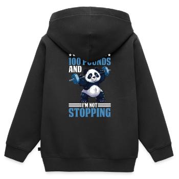 I Lost 100 Pounds And I'm Not Stopping 20 - Kids Premium Organic Zip-up Hoodie - black - Back - AI Model Kid Male (0cm)