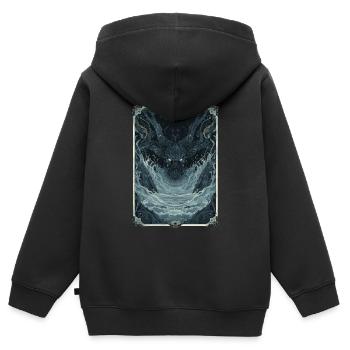 The Abysmal Depths Tarot - Kids Premium Organic Zip-up Hoodie - black - Back - AI Model Kid Male (0cm)