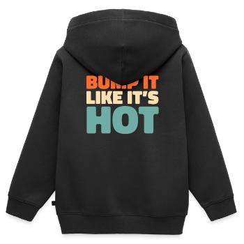 Volley-ball Volley-ball - Sweat Premium à capuche zippé enfant bio - noir - Dos - AI Model Kid Male (0cm)