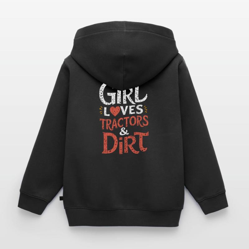 Tractor Pulling Tractor Pulling Tractor Power Farm Kinder Premium Organic Zip Hoodie