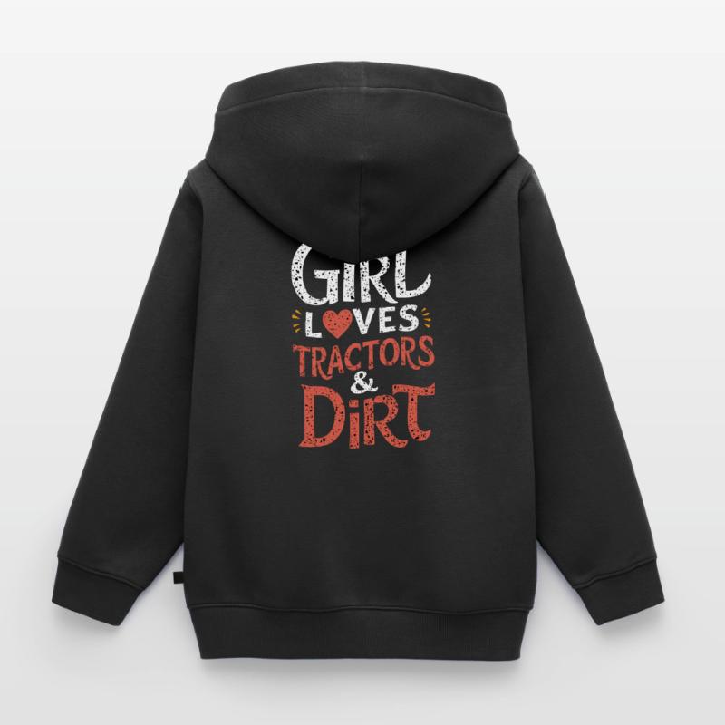 Tractor Pulling Tractor Pulling Tractor Power Farm Kinder Premium Organic Zip Hoodie