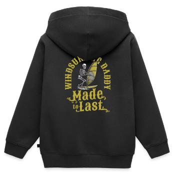 Windsurfen Windsurfer Skelett Fathers Day Dad - Kinder Premium Organic Zip Hoodie - Schwarz - Hinten - AI Model Kid Male (0cm)