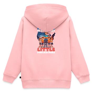 4. Juli Sportlehrer Lehrer Niedlichste Feuerwerkskörper - Kinder Premium Organic Zip Hoodie - Rosa - Hinten - AI Model Kid Female (0cm)