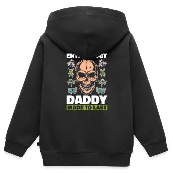 Entomologie Entomologe Insekt Schädel - Kinder Premium Organic Zip Hoodie - Schwarz - Hinten - AI Model Kid Male (0cm)