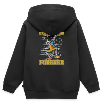 Breakdance Breakdancer Breakdancing Skeleton - Kids Premium Organic Zip-up Hoodie - black - Back - AI Model Kid Male (0cm)