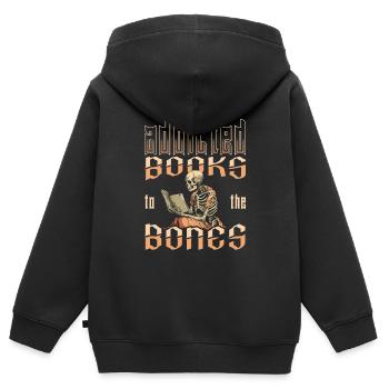 Livre Rat de bibliothèque Rat de bibliothèque - Sweat Premium à capuche zippé enfant bio - noir - Dos - AI Model Kid Male (0cm)