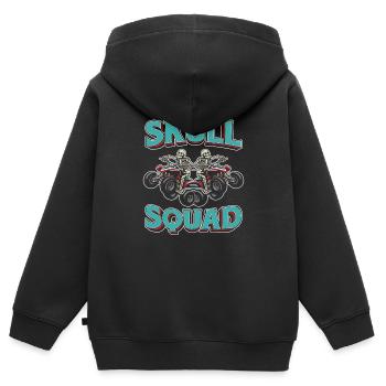 Quad - Sweat Premium à capuche zippé enfant bio - noir - Dos - AI Model Kid Male (0cm)