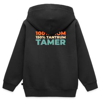 Maman Maman - Sweat Premium à capuche zippé enfant bio - noir - Dos - AI Model Kid Male (0cm)