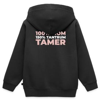 Maman Maman - Sweat Premium à capuche zippé enfant bio - noir - Dos - AI Model Kid Male (0cm)
