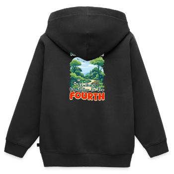 Patriotic Buddhist Patriotic Path - Kids Premium Organic Zip-up Hoodie - black - Back - AI Model Kid Male (0cm)
