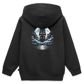 Disparitions mystérieuses dans le triangle des Bermudes - Sweat Premium à capuche zippé enfant bio - noir - Dos - AI Model Kid Male (0cm)