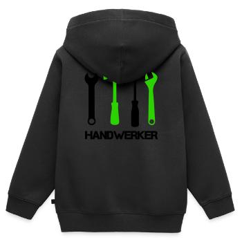 werkzeug symbole - Kinder Premium Organic Zip Hoodie - Schwarz - Hinten - AI Model Kid Male (0cm)