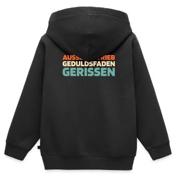 Schwarzer Humor - Kinder Premium Organic Zip Hoodie - Schwarz - Hinten - AI Model Kid Male (0cm)