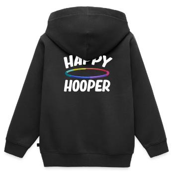 Happy Hooper Hooping Jugglers Gymnastic Baton - Kinder Premium Organic Zip Hoodie - Schwarz - Hinten - AI Model Kid Male (0cm)