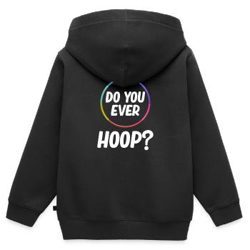 Est-ce que vous mûrissez du tout ? Jongleurs drôles de cerceau - Sweat Premium à capuche zippé enfant bio - noir - Dos - AI Model Kid Male (0cm)