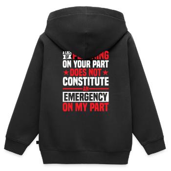 A Lack Of Planning On Your Part Does Not ... 29 - Kinder Premium Organic Zip Hoodie - Schwarz - Hinten - AI Model Kid Male (0cm)