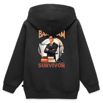 Bar Exam Survivor 5 - Kinder Premium Organic Zip Hoodie - Schwarz - Hinten - AI Model Kid Male (0cm)