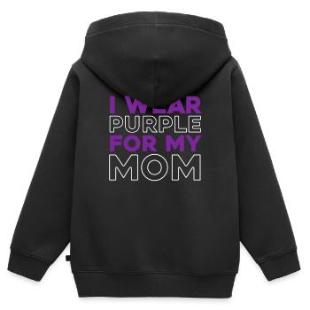 Alzheimer's Memories Matter - Kids Premium Organic Zip-up Hoodie - black - Back - AI Model Kid Male (0cm)