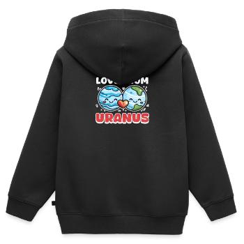 Uranus Liebe von Uranus - Kinder Premium Organic Zip Hoodie - Schwarz - Hinten - AI Model Kid Male (0cm)