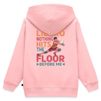 Libero, Nothing Hits The Floor Before Me 5 - Kids Premium Organic Zip-up Hoodie - rose - Back - AI Model Kid Female (0cm)