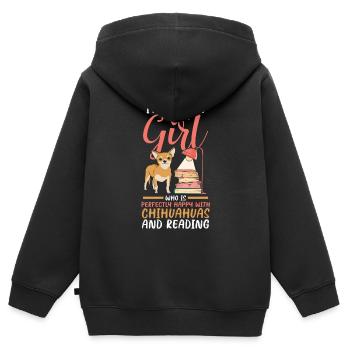 Les amoureux des chiens sont parfaitement satisfaits de - Sweat Premium à capuche zippé enfant bio - noir - Dos - AI Model Kid Male (0cm)