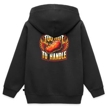 Hot Chicken Wings Spicy Wings Buffalo Wings - Kinder Premium Organic Zip Hoodie - Schwarz - Hinten - AI Model Kid Male (0cm)