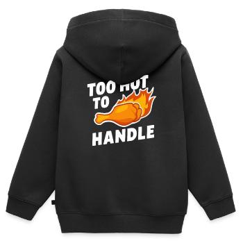 Hot Chicken Wings Spicy Wings Buffalo Wings - Kinder Premium Organic Zip Hoodie - Schwarz - Hinten - AI Model Kid Male (0cm)