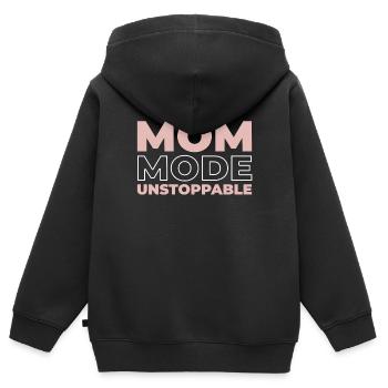 Maman Maman - Sweat Premium à capuche zippé enfant bio - noir - Dos - AI Model Kid Male (0cm)