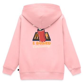 Backgammon Drôle Secouant Cliquetis Planche Controllin - Sweat Premium à capuche zippé enfant bio - rose - Dos - AI Model Kid Female (0cm)
