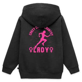 Funny XC Running Gift XC Runner Edition - Kids Premium Organic Zip-up Hoodie - black - Back - AI Model Kid Male (0cm)