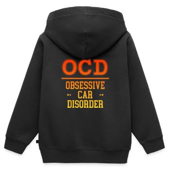 Trouble obsessionnel de la voiture 4 - Sweat Premium à capuche zippé enfant bio - noir - Dos - AI Model Kid Male (0cm)