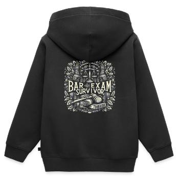 Bar Exam Survivor 11 - Kinder Premium Organic Zip Hoodie - Schwarz - Hinten - AI Model Kid Male (0cm)