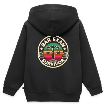 Bar Exam Survivor 14 - Kinder Premium Organic Zip Hoodie - Schwarz - Hinten - AI Model Kid Male (0cm)