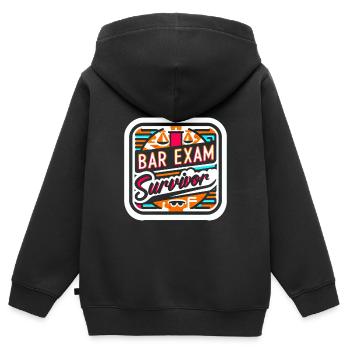 Bar Exam Survivor 15 - Kinder Premium Organic Zip Hoodie - Schwarz - Hinten - AI Model Kid Male (0cm)