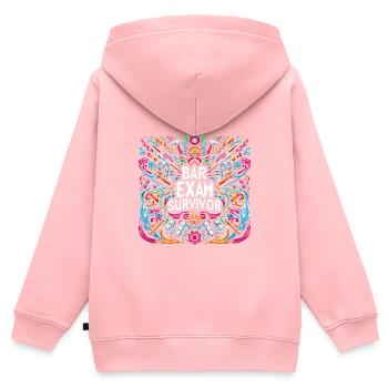 Bar Exam Survivor 19 - Kids Premium Organic Zip-up Hoodie - rose - Back - AI Model Kid Female (0cm)