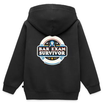 Bar Exam Survivor 9 - Kinder Premium Organic Zip Hoodie - Schwarz - Hinten - AI Model Kid Male (0cm)