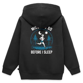 Ultra Running Ultramarathon Runner Marathoner - Kinder Premium Organic Zip Hoodie - Schwarz - Hinten - AI Model Kid Male (0cm)