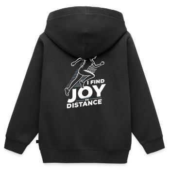 Ultra Running Ultramarathon Runner Marathoner - Kinder Premium Organic Zip Hoodie - Schwarz - Hinten - AI Model Kid Male (0cm)
