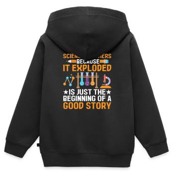 Naturwissenschaftliches Lehramt Lehramt Biologie Chemie P - Kinder Premium Organic Zip Hoodie - Schwarz - Hinten - AI Model Kid Male (0cm)