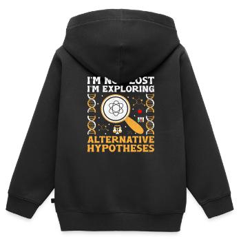 Naturwissenschaftliches Lehramt Lehramt Biologie Chemie P - Kinder Premium Organic Zip Hoodie - Schwarz - Hinten - AI Model Kid Male (0cm)