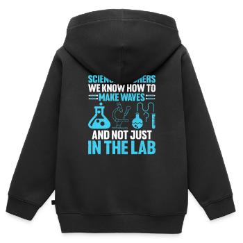 Science Teacher School Teacher Biology Chemistry P - Kids Premium Organic Zip-up Hoodie - black - Back - AI Model Kid Male (0cm)