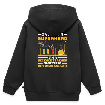 Naturwissenschaftliches Lehramt Lehramt Biologie Chemie P - Kinder Premium Organic Zip Hoodie - Schwarz - Hinten - AI Model Kid Male (0cm)